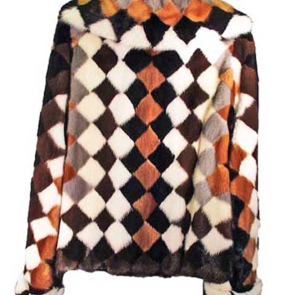 MINK JACKET, DIAMOND PATTERN, MISSES MEDIUM, HOLT RENFREW SUPERIOR QUALITY FEMAL - Picture 5 of 13